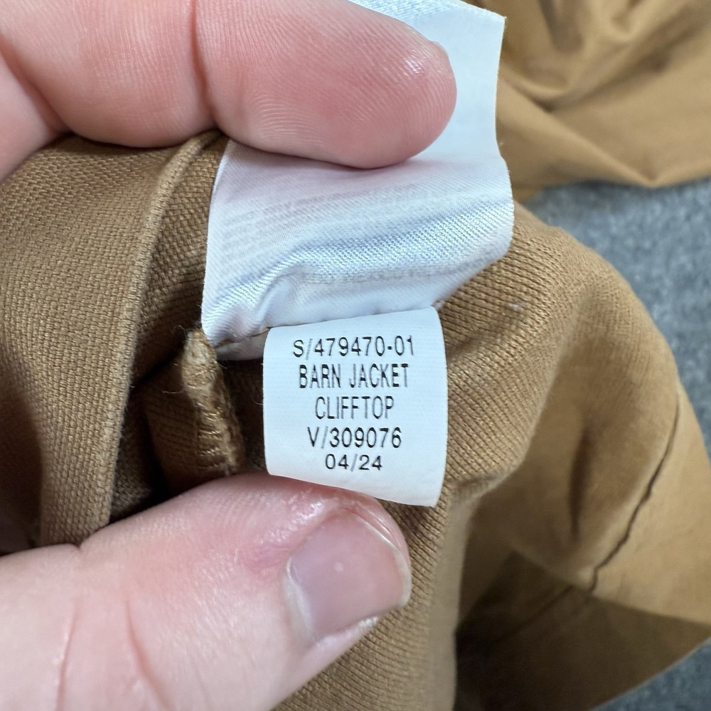 Old Navy Barn Jacket Mens XL Brown Chore Canvas Corduroy Collar Zip Clifftop - Picture 12 of 13